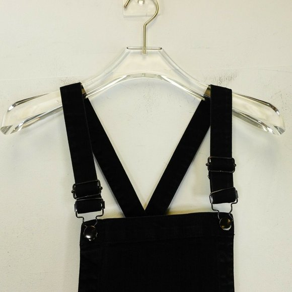 $239 MADEWELL Women's Black Denim Jean Overall XS Jumpsuit Boot Cut Cross Back - Picture 6 of 12